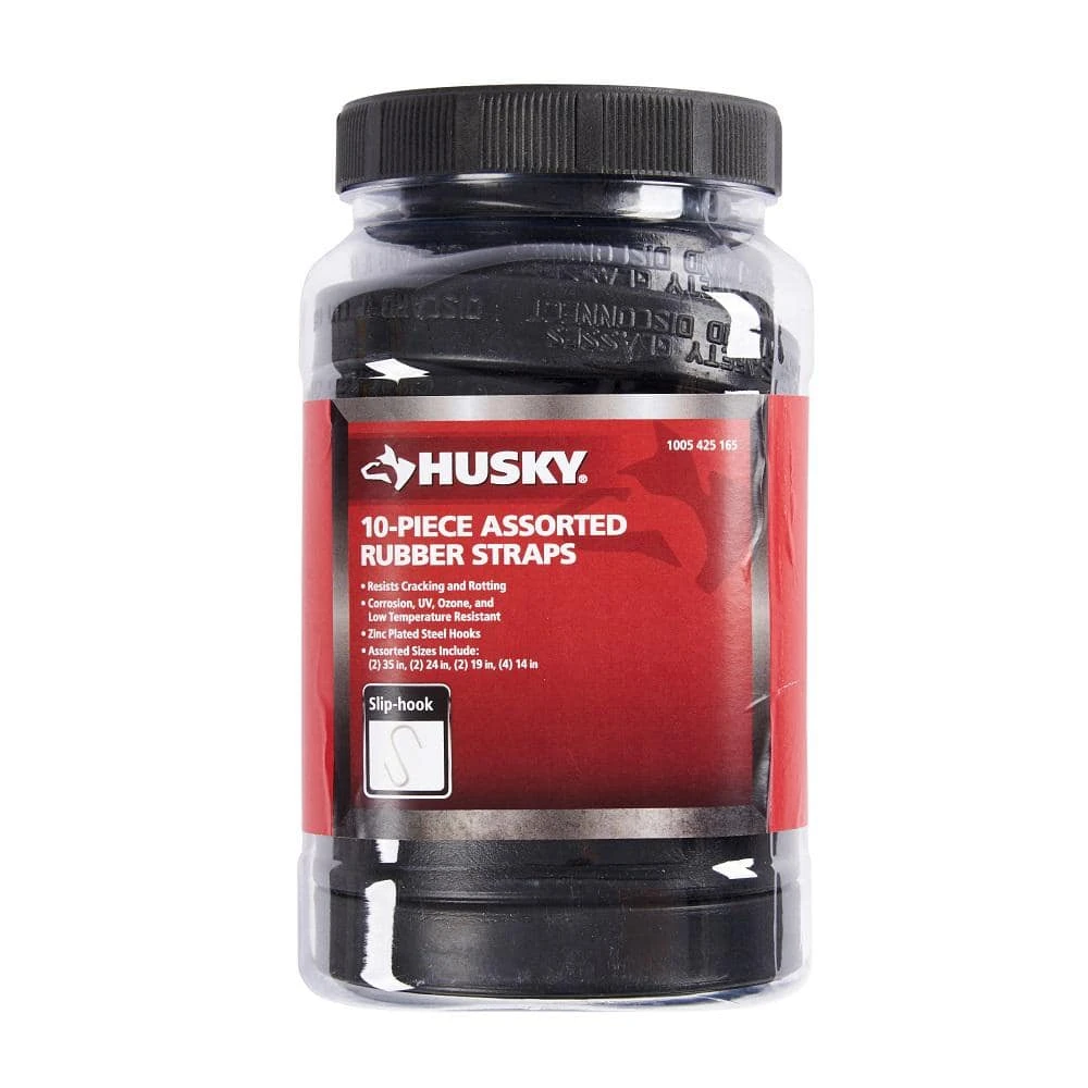 Husky Assorted Rubber Straps (10-Pieces) 1 Husky Assorted Rubber Straps (10-Pieces)