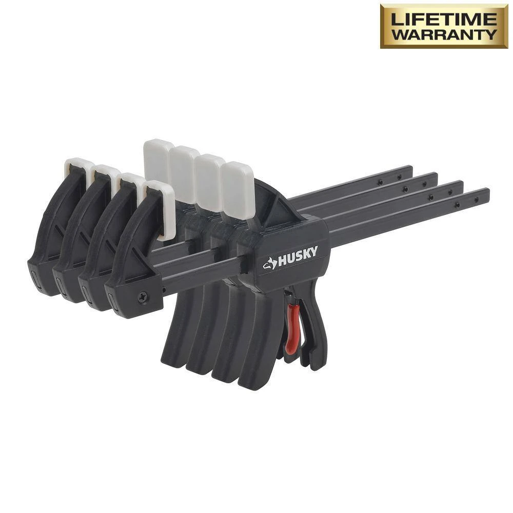 Husky 4.5 In. Micro Trigger Clamp Set (4-Piece) 5 Husky 4.5 In. Micro Trigger Clamp Set (4-Piece) - Image 5