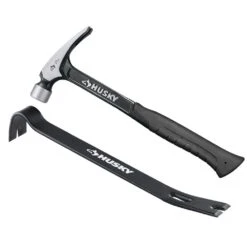 Husky 20 Oz. Steel Rip Hammer And 15 In. Wrecking Bar