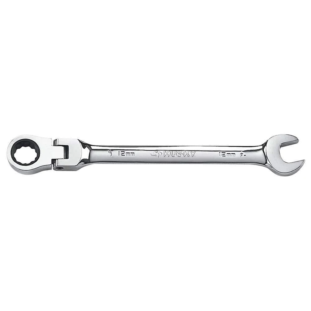 Husky 12 Mm Flex Head Ratcheting Combination Wrench 1 Husky 12 Mm Flex Head Ratcheting Combination Wrench