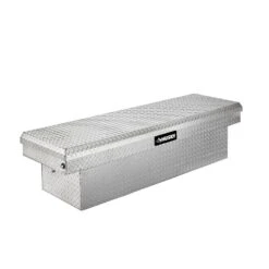 Husky 71.36 In. Diamond Plate Aluminum Full Size Crossbed Truck Tool Box
