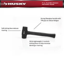 Husky 27 Oz. Dead-Blow Hammer With Rubber Handle -Husky Shop husky dead blow hammers 99816 c3 1000