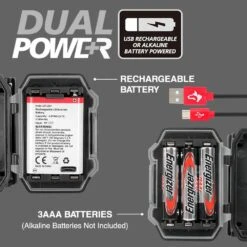 Husky 600 Lumens Dual Power Aluminum Headlight 3.7-Volt 1100 MAh Rechargeable Replacement Battery -Husky Shop husky flashlight batteries bulbs 22fl0901 a0 1000