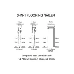 Husky Pneumatic 3-in-1 15.5-Gauge And 16-Gauge 2 In. Flooring Nailer And Stapler With Quick Jam Release -Husky Shop husky floor nailers hdufl50 77 1000