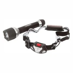 Husky 2AA 90-Lumen Flashlight And 3AAA 120-Lumen Slim Headlight