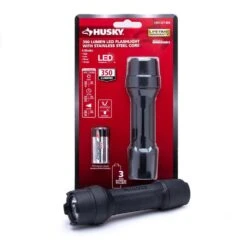 Husky 350 Lumens Tough Stainless Steel Core LED Flashlight 9 Husky 350 Lumens Tough Stainless Steel Core LED Flashlight -Husky Shop husky handheld flashlights hsk1pk350psf 77 1000