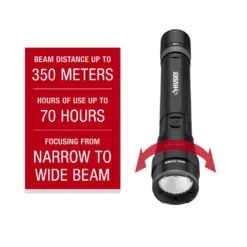 Husky 5000 Lumens Dual Power LED Rechargeable Focusing Flashlight With Rechargeable Battery And USB-C Cable Included -Husky Shop husky handheld flashlights hsky5000dpfl 66 1000