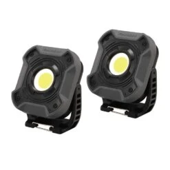 Husky 800-Lumen LED Utility Lights 2-Modes With Magnetic Handle And Batteries (2-Pack)