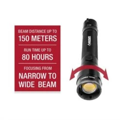 Husky 7000-Lumens Dual Power LED Rechargeable Tactical Focusing Handheld Flashlight -Husky Shop husky handheld flashlights pvl flt 0019 44 1000