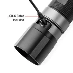 Husky 7000-Lumens Dual Power LED Rechargeable Tactical Focusing Handheld Flashlight -Husky Shop husky handheld flashlights pvl flt 0019 77 1000