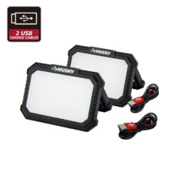 Husky 1200 Lumens Rechargeable Magnetic Utility Light (2-Pack ) -Husky Shop husky handheld spotlights 90836 a0 1000