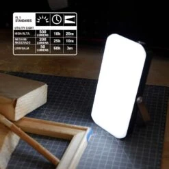 Husky 500 Lumens 3-in-1 Rechargeable Utility Light With 10000 MAh Power Bank -Husky Shop husky handheld spotlights 91400 a0 1000