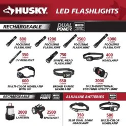 Husky 2000-Lumens LED Dual Panel Focusing Rechargeable Utility Light (2-Pack) 25 Husky 2000-Lumens LED Dual Panel Focusing Rechargeable Utility Light (2-Pack) -Husky Shop husky handheld spotlights d25h 2pk2000 fa 1000