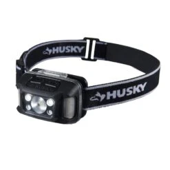 Husky 350-Lumens Dual-Power Broad Range LED Water/Impact Resistant Headlamp With 9 Modes And Batteries -Husky Shop husky headlamps 7531 hh350 1d 1000