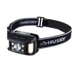 Husky 350-Lumens Dual-Power Broad Range LED Water/Impact Resistant Headlamp With 9 Modes And Batteries -Husky Shop husky headlamps 7531 hh350 66 1000