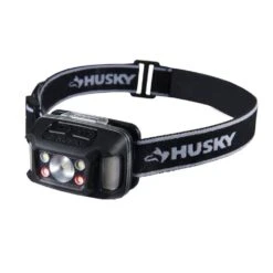 Husky 350-Lumens Dual-Power Broad Range LED Water/Impact Resistant Headlamp With 9 Modes And Batteries -Husky Shop husky headlamps 7531 hh350 76 1000