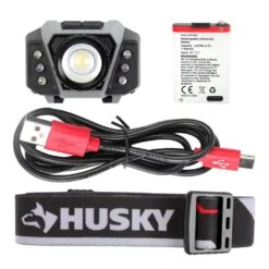 Husky 600 Lumens Dual Power Twist To Focus Rechargeable Headlight -Husky Shop husky headlamps 90709 44 1000