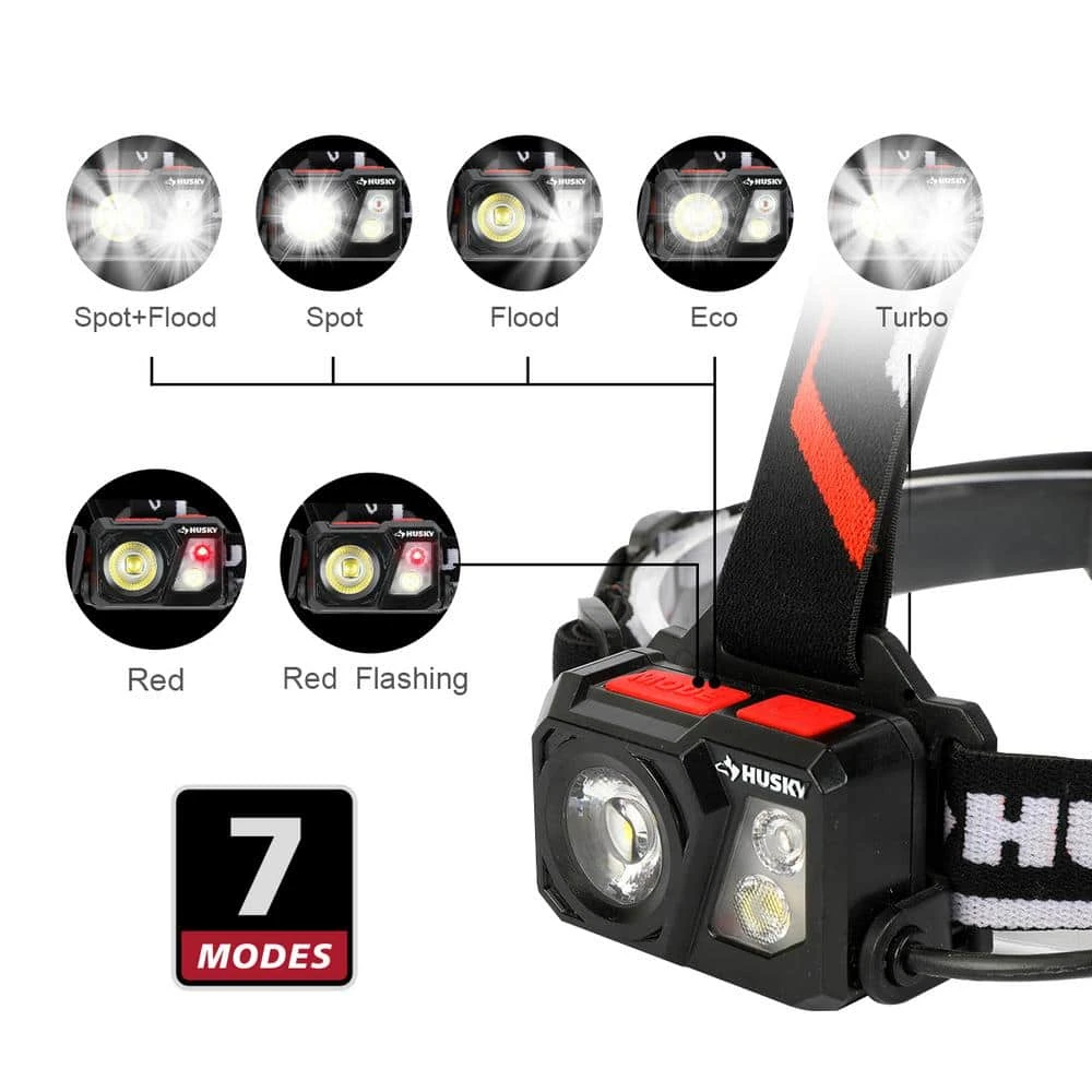 Husky 1000 Lumens Dual Power Compact Rechargeable Headlamp 3 Husky 1000 Lumens Dual Power Compact Rechargeable Headlamp - Image 3