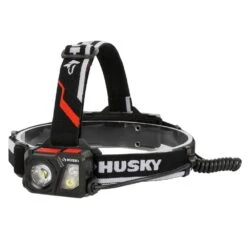 Husky 1000 Lumens Dual Power Compact Rechargeable Headlamp