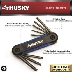 Husky Folding Tamperproof Torx Key (8-Piece) -Husky Shop husky hex key sets hftptk8pc 06 40 1000