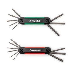 Husky Mini Folding Hex Key Set (9-Piece SAE, 8-Piece MM) -Husky Shop husky hex key sets hmfhksm17pcn 06 1d 1000