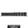 Husky 1/2 In. Drive Standard Metric 6-Point Impact Socket Set (11-Piece)