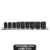 Husky 3/8 In. Drive Standard Metric 6-Point Impact Socket Set (9-Piece)