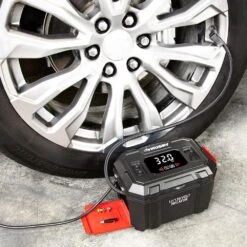 Husky 12-Volt/120-Volt Home & Auto Tire Inflator -Husky Shop husky inflators h12120n 40 1000