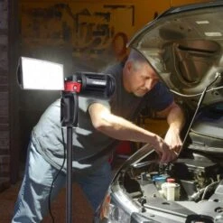 Husky 7000 Lumens Portable Corded LED Work Light With Tripod -Husky Shop husky jobsite lighting 7901304012 d4 1000