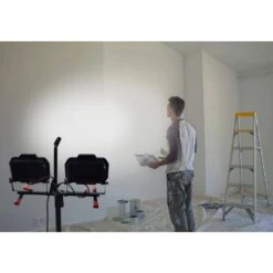 Husky 20,000 Lumen Two-Head Corded LED Work Light With Tripod -Husky Shop husky jobsite lighting 7903805012 31 1000