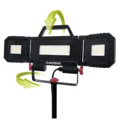 Husky 7000-Lumen Multi-Directional LED Tripod Work Light -Husky Shop husky jobsite lighting de002 h 44 1000