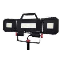 Husky 7000-Lumen Multi-Directional LED Tripod Work Light -Husky Shop husky jobsite lighting de002 h c3 1000