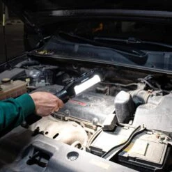 Husky 1800LM 120-Volt LED CORDED HANDHELD LIGHT -Husky Shop husky jobsite lighting k40519 4f 1000