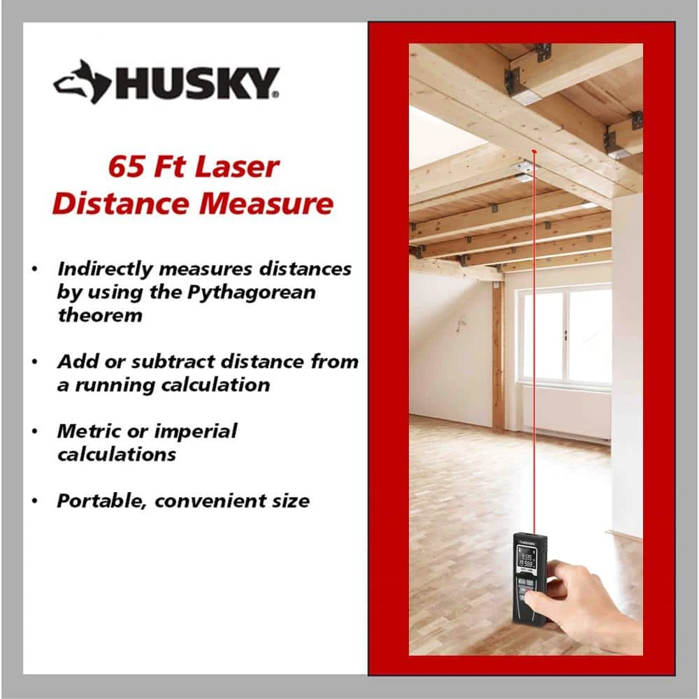 Husky 65 Ft. Laser Distance Measure 4 Husky 65 Ft. Laser Distance Measure - Image 4
