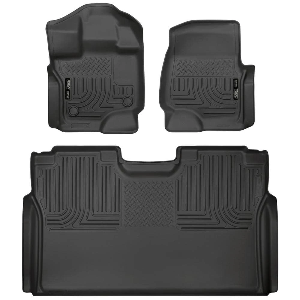 Front And 2nd Seat Floor Liners Fits 2015-19 Ford F-150 SuperCrew 1 Front And 2nd Seat Floor Liners Fits 2015-19 Ford F-150 SuperCrew
