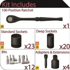 Husky 3/8 In. Drive 100-Position Universal SAE And Metric Mechanics Tool Set (60-Piece) -Husky Shop husky mechanics tool sets h10060mtsrm e1 1000