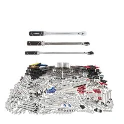 Husky 1/4 In., 3/8 In., And 1/2 In. Drive SAE/Metric Shallow And Deep Mechanics Tools Set With Torque Wrenches (1028-Piece)