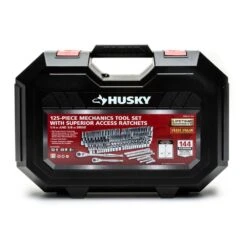 Husky 144-Position 1/4 In. And 3/8 In. Drive Mechanics Tool Set (125-Piece) -Husky Shop husky mechanics tool sets h144125mts 1f 1000