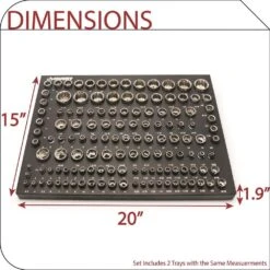 Husky 1/4 In., 3/8 In. And 1/2 In. Socket And Ratcheting Wrench Mechanics Tool Set With EVA Storage Trays (230-Piece) -Husky Shop husky mechanics tool sets h230srwsevacb 40 1000