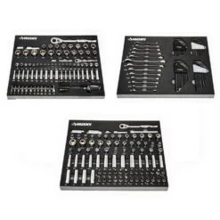 Husky 1/4 In., 3/8 In. And 1/2 In. 72-Tooth Ratchet Mechanics Tool Set With EVA (244-Piece) -Husky Shop husky mechanics tool sets h244mtseva 44 1000