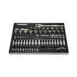 Husky 1/4 In., 3/8 In. And 1/2 In. 72-Tooth Ratchet Mechanics Tool Set With EVA (244-Piece) -Husky Shop husky mechanics tool sets h244mtseva c3 1000