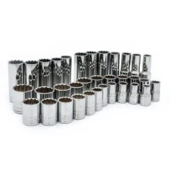 Husky 1/2 In. Drive Mechanics Tool Set With 1/2 In. Drive 50-250 Ft./lbs. Torque Wrench (53-Piece) -Husky Shop husky mechanics tool sets h52mts2dtwcb 44 1000