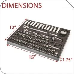 Husky Mechanics Tool Set In EVA Foam (94-Piece) -Husky Shop husky mechanics tool sets h94mtseva 66 1000