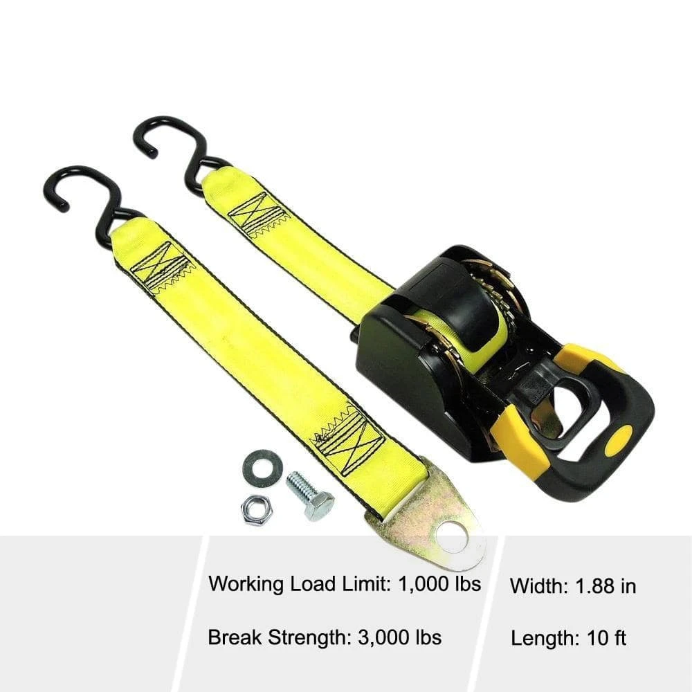 Husky Retractable Ratchet 10 Ft. X 1 7/8 In. 1000 Lbs. 2 Husky Retractable Ratchet 10 Ft. X 1 7/8 In. 1000 Lbs. - Image 2