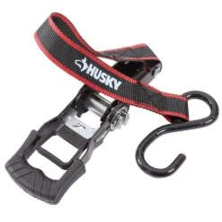 Husky 1 In. X 12 Ft. Ratchet Tie-Down Straps With S Hook (4-Pack) -Husky Shop husky moving straps fh0829 31 1000