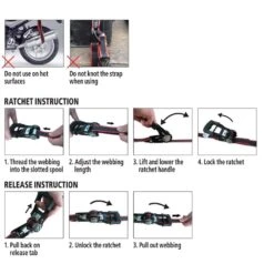 Husky 12 Ft. X 1 In. Ratchet Tie-Down Straps With S-Hook (4-Pack) -Husky Shop husky moving straps fh0829 77 1000