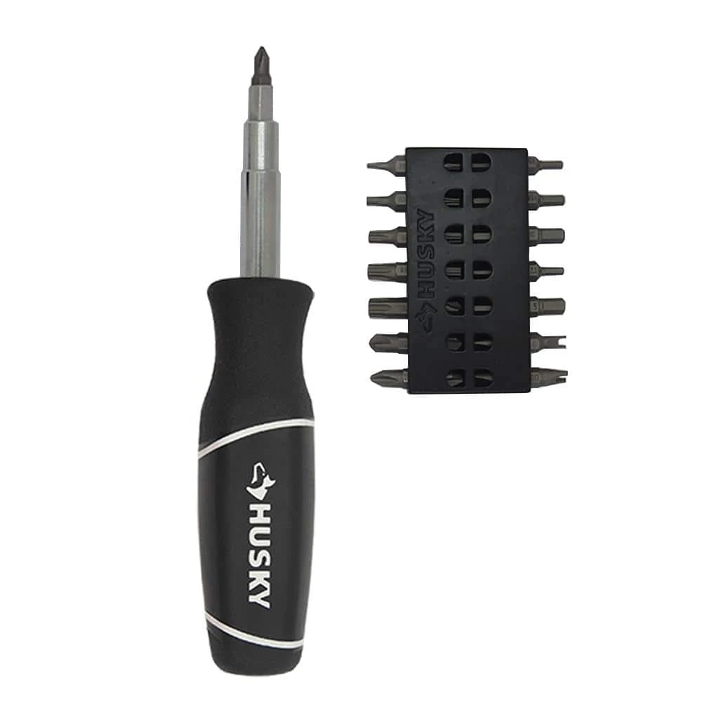 Husky Multi-Bit Screwdriver With 37 Tips 1 Husky Multi-Bit Screwdriver With 37 Tips