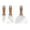Husky 3-Pack Wooden Handle Putty Knife And Scraper Set With Stainless Steel Blade
