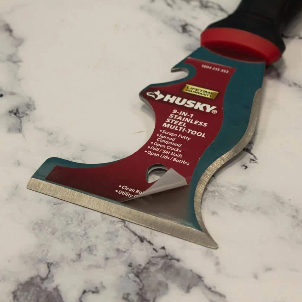 Husky 9-in-1 Stainless Steel Multifunctional Paint Scraper 2 Husky 9-in-1 Stainless Steel Multifunctional Paint Scraper - Image 2