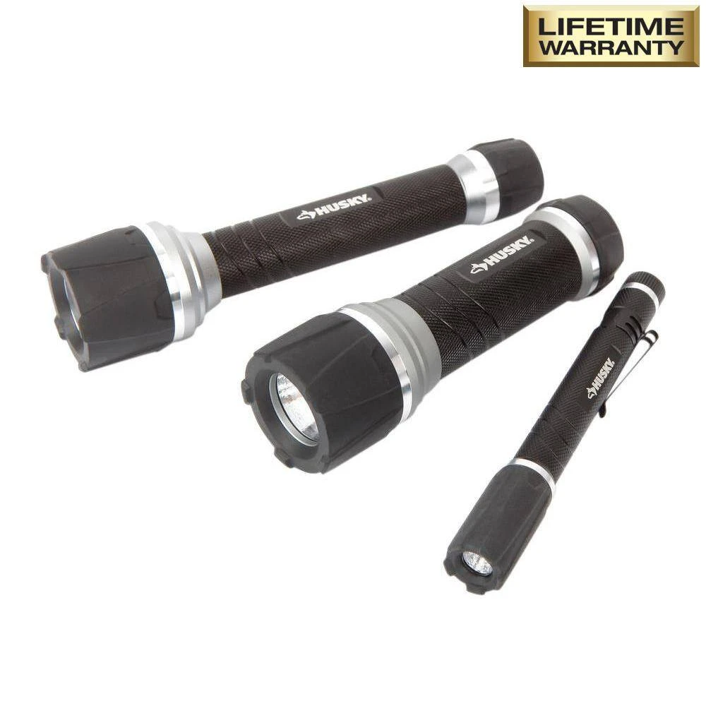 Husky 3AAA 165-Lumen And 2AA 90-Lumen With 2AAA 60-Lumen Pen Light Combo 2 Husky 3AAA 165-Lumen And 2AA 90-Lumen With 2AAA 60-Lumen Pen Light Combo - Image 2